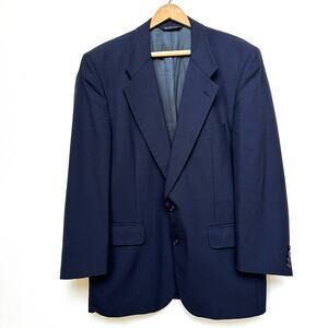 Vintage Burberrys’ 100% Wool Blazer - Navy Blue - Size 42L